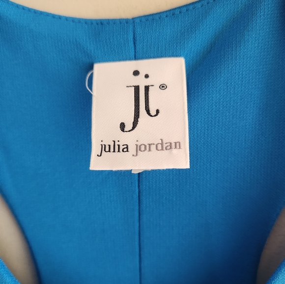 🆕️ Julia Jordan Turquoise Blue Sz 8 Assymetrical Cocktail Prom Party NWT Dress - Picture 3 of 14